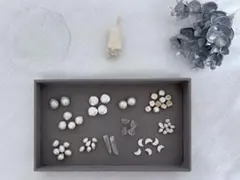 淡水パールとシェルの詰め合わせ　ビーズアソート
