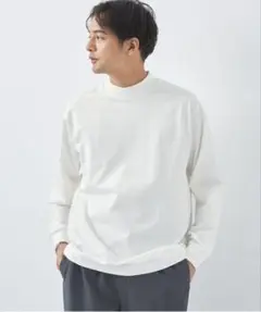 モックネックTシャツ 白 M 新品未使用 タグ付き コットン100%のサムネイル
