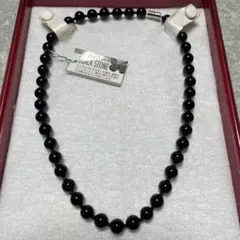 オニキスネックレス、リング、ピアス、3点セット