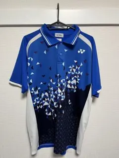 石*希様 YONEX 幾何学模様 ポロシャツ 青
