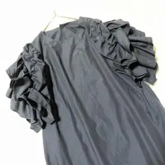 CADUNE☆新品☆20SSフリル羽織ブラウス グレー - メルカリ