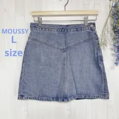 【美品】MOUSSY　マウジー　デニム　ミニスカート サイドボタン Y2K　Lのサムネイル