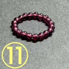 BR1175 天然石 パワーストーン ビーズリング インド産 ガーネット ⑪