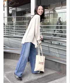 スリーブボリュームワッフルロングスリーブTee ungrid