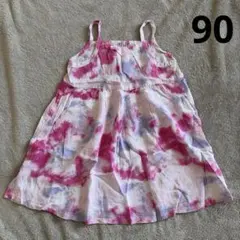バースデイ 夏服 キャミソール ワンピース ピンク 90 95のサムネイル