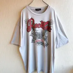 ストリートウェアソサエティ Tシャツ 鷲バラ柄 半袖 XL 灰 ビッグサイズのサムネイル