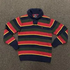 90s Polo by Ralph Lauren マルチカラー ボーダーニット