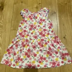 ミキハウス　花柄ノースリーブワンピース 120