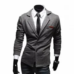 テーラード ジャケット カジュアル グレー XXL A28