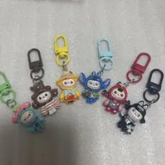 ラブブミニストラップ6個セットクマ　パンダ