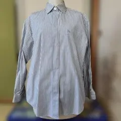 【Burberry】 ストライプ 長袖シャツ 胸ポケット付き