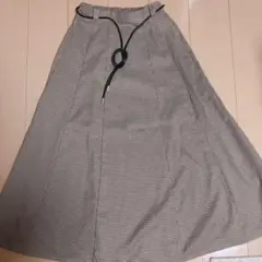 レトロガール　千鳥柄　ロングスカート