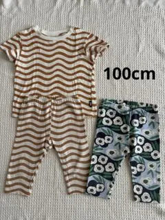ユニクロ　マリメッコ　半袖　tシャツ　レギンス　3点　100cm 綿100%
