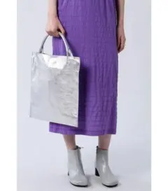 ビュレ　シルバー　レザー　bag　BEAURE　ワンハンドルのサムネイル