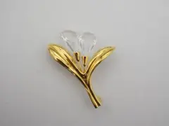 【99】 SWAROVSKI スワロフスキー 花 はな ブローチ アクセサリー