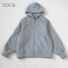 【コカ】ダンボールスエットパーカー 長袖 ハリ 弾力 ビッグシルエット【M】美品のサムネイル