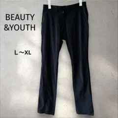 ビューティー&ユース＊ スラックスパンツ 黒 【50（L〜XL相当）】テーパード