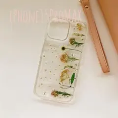 押し花 iPhone15ProMax ケース
