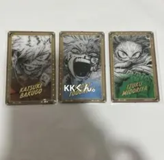 僕のヒーローアカデミア 原画展 箔押しクリアカードコレクション 3枚セット