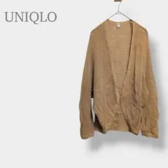 【UNIQLO ユニクロ】3Dメッシュカーディガン　ドルマンスリーブ　麻混　M