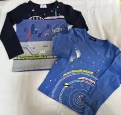 宇宙　電車　長袖カットソー　120 ２枚