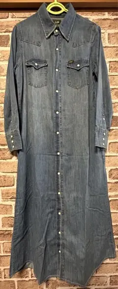 アーバンリサーチロッソ× Lee 別注　デニムシャツロングワンピース 長袖 M