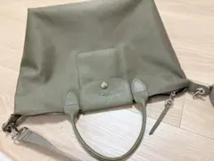 ロンシャン　オリーブグリーン ショルダーバッグ