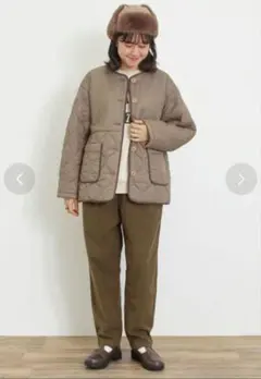 起毛ストレッチテーパードパンツ　サマンサモスモス