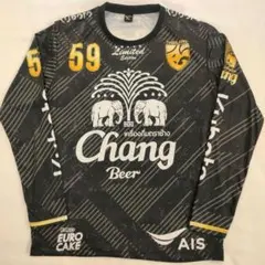 長袖プラクティスシャツ チャーン タイ ユニフォーム 新品 XL ブラック黒