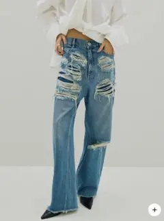 ★新品★ Ameri VINTAGE ダメージデニム 26incのサムネイル