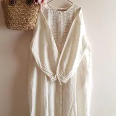 新品　SM2☆オフ／綿麻刺繍ワンピース