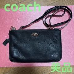 COACH ブラック ショルダーバッグ