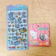 国内正規品☆トム＆ジェリー うるちゅるポップシール ハローキティ おはじきシール