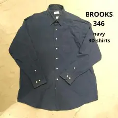 BROOKS346 Brooks Brothersネイビーシャツメンズ古着
