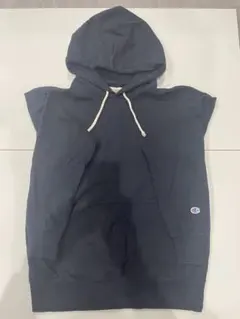Champion フード付きスリーブレスパーカー Lサイズ ネイビー