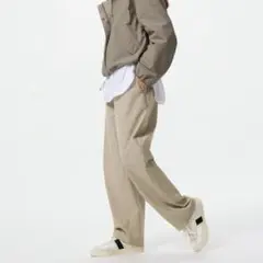 UNIQLO ジャージーカーブパンツ 丈短め ベージュSサイズ