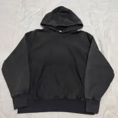 か*ー様 GU ヘビーウェイトスウェットパーカー　フェードブラック　紐なし