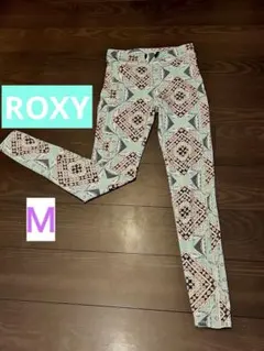 【ROXY】幾何学模様 M ラッシュガードレギンス レディース　匿名配送水陸両用