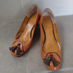 Kitamura ブラウン タッセル パンプス 23.5cm