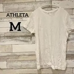 人気✨️ ATHLETA 【M】 ホワイト 半袖 Tシャツ カジュアル シンプル