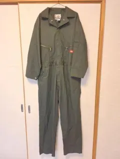 Dickies オーバーオール XL オリーブグリーン カーキ 未使用に近い