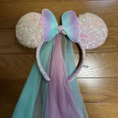 ディズニーカチューシャ ミニー 蝶々 ベール