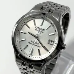 【稼動】 CITIZEN エクシード 腕時計 メンズ シルバー 白文字盤 デイトのサムネイル