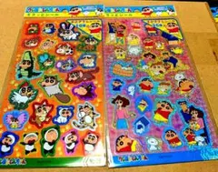 クレヨンしんちゃんホログラム キラッとシール2枚セット新品未使用未開封
