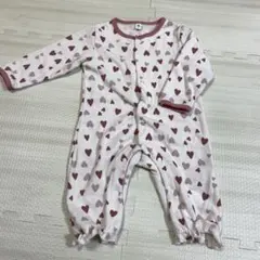 西松屋 ハート柄カバーオール 80 裏毛