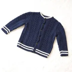 【極美品】 ラルフローレン ニット セーター 12M 70 80 ネイビー