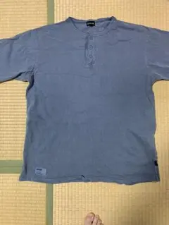 Schott ヘンリーネック Tシャツ ブルー XLサイズのサムネイル