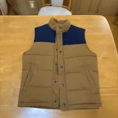 GAP ダウンベスト ブラウン ネイビー Sサイズ