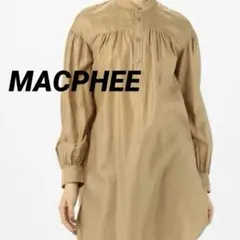 美品マカフィー トゥモローランド コットンモールスキン バンドカラーシャツ