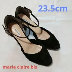 【美品】marie claire bis　パンプス　黒　　サイズ 23.5cmのサムネイル